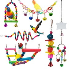 7 Pack Parrot Toys Set Metal