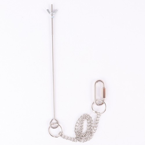 Silver parrot toy hanging bird - silver,