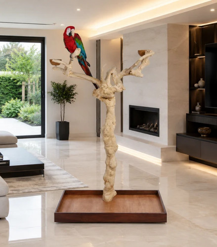 Large java wood parrot - large,