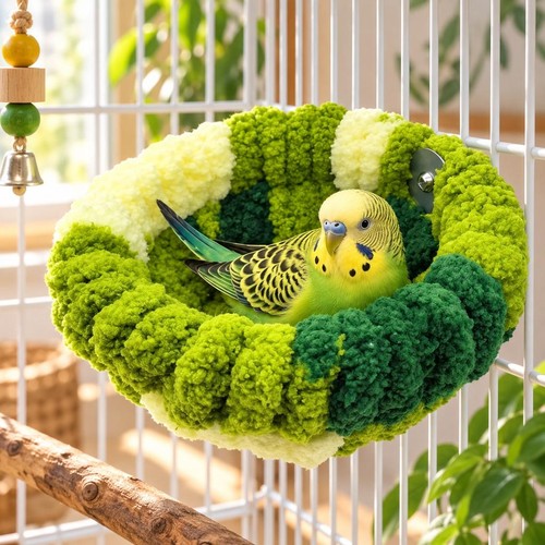Warm plush bird nest - warm,
