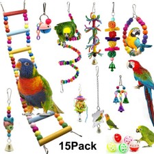15 Pack Parrot Toys Set Metal