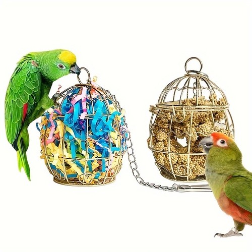 Metal cage bird - bird, toy