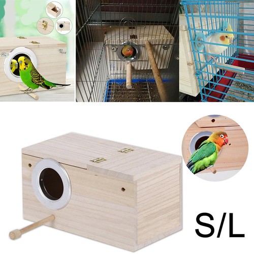 Wooden bird nesting box - wooden,